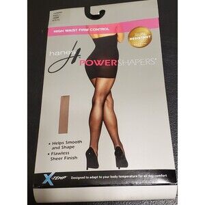 Hanes PowerShapers Pantyhose High Waist Firm Control Sheer Nude Size SMALL - NEW